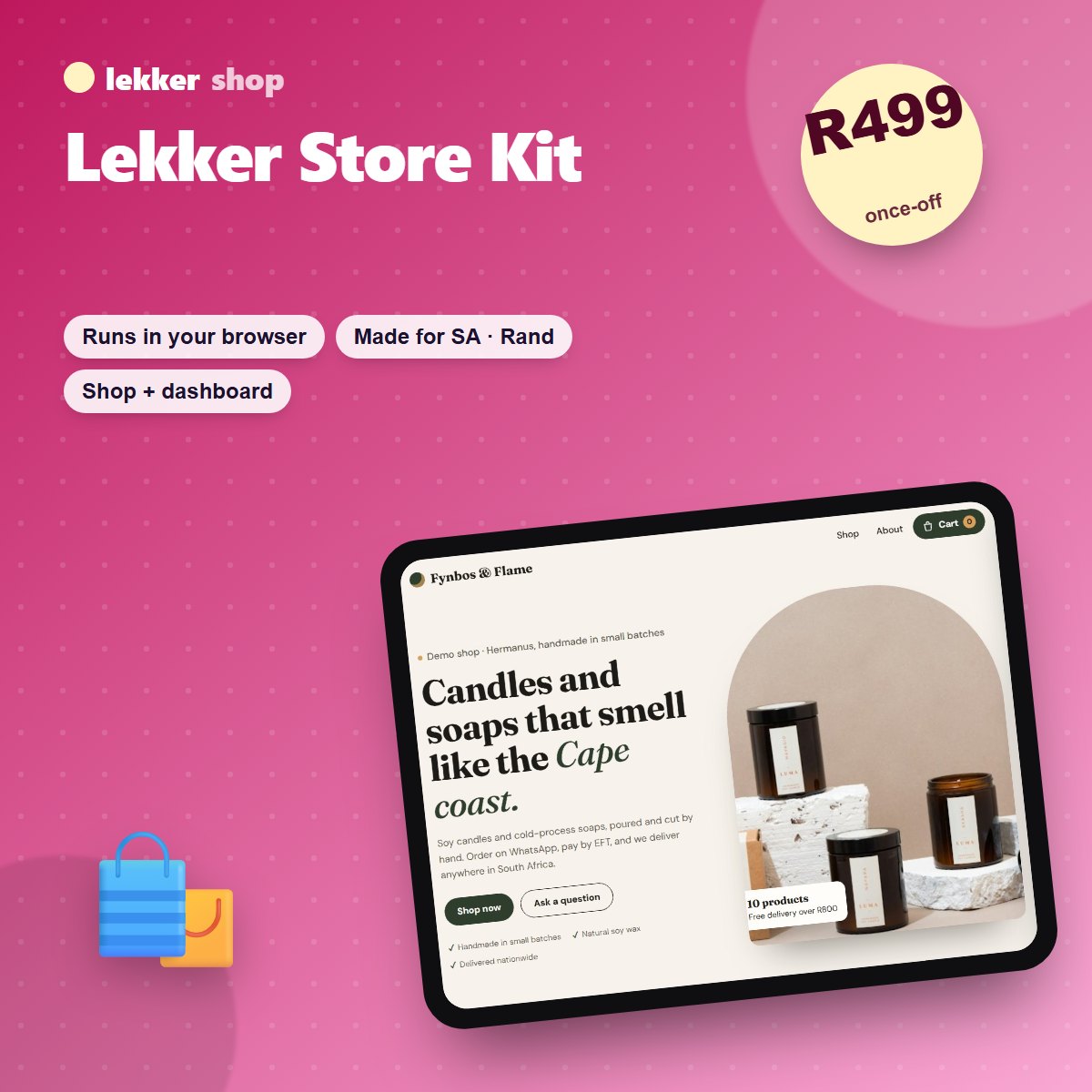 Lekker Store Kit – Online Shop + Sales & Profit Dashboard