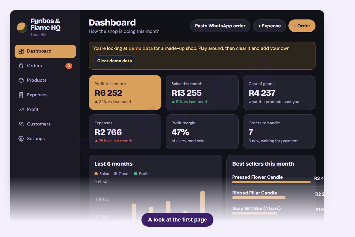 Inside Lekker Store Kit – Online Shop + Sales & Profit Dashboard, preview 2