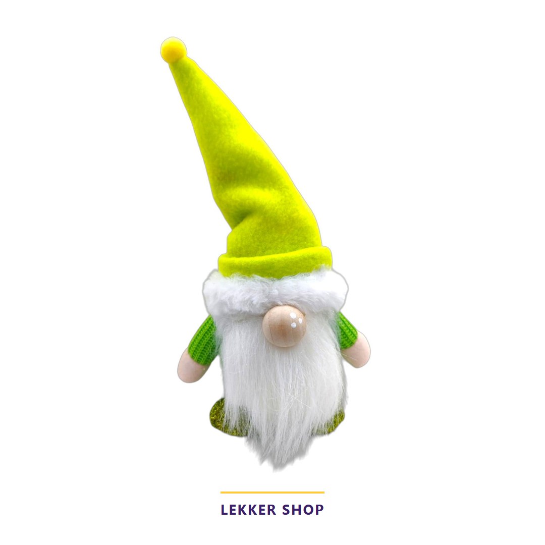 Plush Green Gnome Christmas Decoration